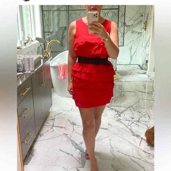 🌹 Phillip Lim Red Ruffles Dress 🌹 Size 6 - Picture 9 of 14